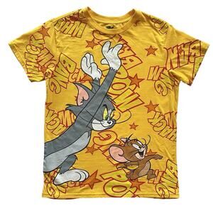 Tom & Jerry Cartoon T-Shirt All Over Print Graphic Size Youth Large